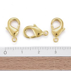 Golden Brass Lobster Claw Clasps, Parrot Trigger Clasps, Cadmium Free & Nickel Free & Lead Free, Golden, 15x8x3mm, Hole: 2mm
