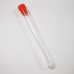 Красный Прозрачные запечатанные бутылки, шитье бисером вышивка крестиком трубочка для хранения игл, красные, 11x1 см