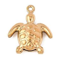 Turtle 304 подвески из нержавеющей стали, золотые, черепаха, 17x15x4 мм, отверстие : 1 мм