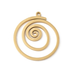 Золотой 304 подвески из нержавеющей стали, вихревые, золотые, 27x24.5x1.5 мм, отверстие : 1.5 мм