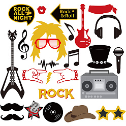 Musical Instruments 4 шт 4 стили трафареты для штампов из углеродистой стали, для diy scrapbooking, Фотоальбом, декоративная бумага для тиснения, цвет нержавеющей стали, образец музыкальных инструментов, 84~151x66~110x0.8 мм, 4 шт / комплект