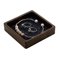 Кокосово-Коричневый 1Деревянные подносы для ювелирных изделий из ПК, квадратный, кокосового коричневый, 9x9x2 см