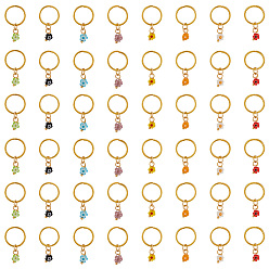 (52) Непрозрачная лаванда 24шт 8 цвета ручной работы миллефиори стеклянные и железные плетение подвески для волос декоративные зажимы, для укладки волос, цветок, разноцветные, 24 мм, 3 шт / цвет