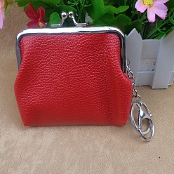 Красный Трапециевидная сумка для куклы из искусственной кожи, с железным каркасом кошелька, принадлежности для американских кукол, красные, 70x90 мм