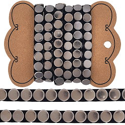 Черный Цвет Металла 2 ярдов отделки гвоздями из нержавеющей стали, горячая фиксация металлической приклеиваемой утюгом выпуклой куполообразной шляпки гвоздя, металлический черный , 8 мм