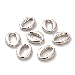 Platinum CCB Plastic Beads, Oval, Platinum, 10.4x8.2x2mm, Hole: 7x2.8mm