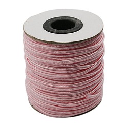 Pink Nylon Thread, Nylon Jewelry Cord for Custom Woven Jewelry Making, Pink, 2mm, about 100yards/roll(300 feet/roll)
