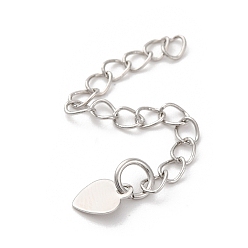 Платина Латунь заканчивается цепью, долговечный, сердце, платина, 55 мм