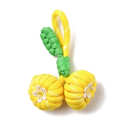 Желтый Большие подвески из нейлонового шнура, тыква, желтые, 85 мм