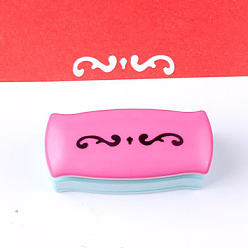 Цветок Дыроколы из пластиковой бумаги, перфоратор для бумаги для рукоделия и скрапбукинга, случайный цвет, цветочным узором, 70x30x40 мм