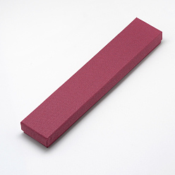 (123L) Белый крем непрозрачный блеск Картонная шкатулка для ювелирных изделий, для браслетов, Ожерелье, прямоугольные, огнеупорный кирпич, 21x4x2 см