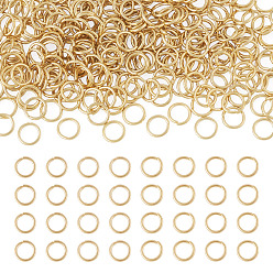 Real 14K Gold Filled 20g Messing offene Biegeringe, Armband Halskette Verbindungsring, DIY Schmuckzubehör, echtes 14 k Gold gefüllt, 20 Messgerät, 6x0.8 mm, Innendurchmesser: 4.2 mm, 280 Stück / 20 g