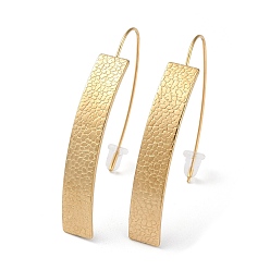 Золотой Ионное покрытие (ip) 304 серьги с подвесками из нержавеющей стали для женщин, закругленный прямоугольник, золотые, 46.5x7 мм
