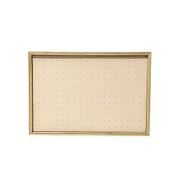 (404) Непрозрачное AB Кислое яблоко Бамбуковый ювелирный пресс, ювелирные дисплеи для сережек, цветочный белый, 35x24x3 см