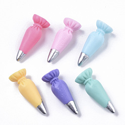 (52) Непрозрачная лаванда Непрозрачные шарики cmолы, без отверстия , конус, разноцветные, 32.5x13x10 мм