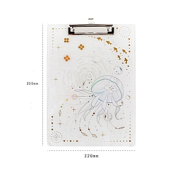 Other Animal Acrylic Clipboards, Standard Clip Hardboard, for Classroom & Office Use, Clear, 350x220mm