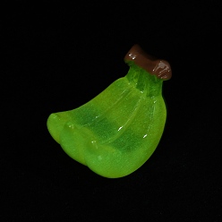 Банан Украшения для кукольного домика из светящейся смолы, реквизит, имитация фруктов, светится в темноте, банан, 19.5x25.5x20.5 мм