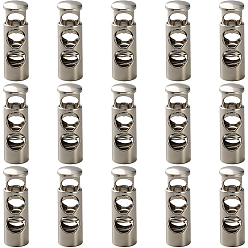 Платина 20 шт. замки из сплава, пряжка свиной нос выдвижная пряжка карта, платина, 22x7 мм, отверстие : 5 мм, 20 шт / комплект