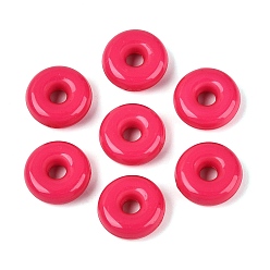 Donut Акриловые бусины, непрозрачный, светло-вишневый, пончик, 14x5 мм, отверстие : 3.5 мм, Около 793 шт / 500 г