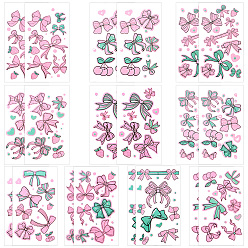 Bowknot 20 листы светящиеся водонепроницаемые съемные временные татуировки наклейки, боди-арт бумажные наклейки, бантом, 12x6.9x0.02 см