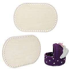 Цвет Древесины Вязание крючком деревянная сумка для формирования дна сумки своими руками, формирователь кровати для домашних животных, овальные, деревесиные, 30x19.5x0.25 см, отверстие : 8 мм, 2 шт / пакет