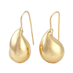 Настоящее золото 18K Серьги-капли из латуни для женщин, долговечный, реальный 18 k позолоченный, 30.5x13 мм