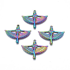 Rainbow Color 201 подвески из нержавеющей стали, без кадмия и без свинца, ангел, Радуга цветов, 23x30x2.5 мм, отверстие : 1.4 мм