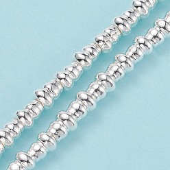 с Покрытием Серебра Немагнитные синтетический гематит бисер пряди, гальваническое покрытие (сохранение цвета 1 год), Горлянка, со серебряным покрытием, 8.5x6.5~7 мм, отверстие : 1.2 мм, около 50 шт / нитка, 16.77 дюйм (42.6 см)