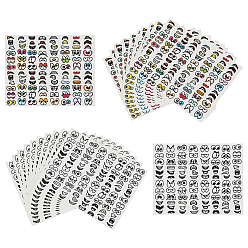 (52) Непрозрачная лаванда 2сумки 2 цвета бумага для глаз самоклеящиеся наклейки, разноцветные, 198x251x0.2 мм, 1 сумка / цвет