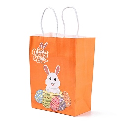 Orange Foncé Sacs en papier, lapin, orange foncé, 14.9x8.1x21 cm