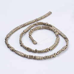 (252) Цвет внутри: морской / фиолетовый на подкладке Гальванизировать немагнитных синтетический гематит бисер пряди, матовые, прямоугольные, античная бронза покрытие, 4x2x2 мм, отверстие : 1 мм, около 207 шт / нитка, 15.5 дюйм (39.5 см)