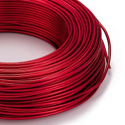 Red Round Aluminum Wire, Flexible Craft Wire, for Beading Jewelry Doll Craft Making, Red, 12 Gauge, 2.0mm, 55m/500g(180.4 Feet/500g)