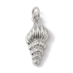 Платина Стойки обшивки латунные подвески, с целью перехода в кольце, долговечный, без свинца и без кадмия, раковина, платина, 19.5x8.5x5.5 мм, отверстие : 3 мм