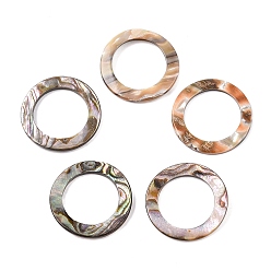 Раковина Кабошоны из натурального морского ушка, кольцо, 30.5x2.5~3 мм