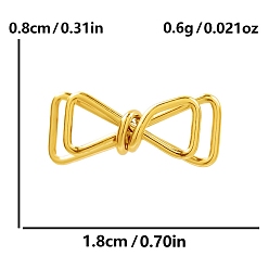 Золотой 304 подвески для соединителей из нержавеющей стали, бантом, золотые, 18x8 мм