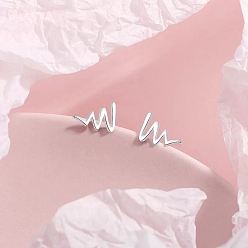 Другие Сплав серьги для женщин, с 925 стерлинговым серебром, 14.5 мм