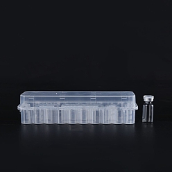 Прозрачный Стеклянный флакон для лиофилизированного порошка с крышкой и коробкой., пустая бутылка, лабораторные принадлежности, прозрачные, 16x38 мм, емкость: 3 мл (0.10 жидких унций), коробка: 47x167x41 мм