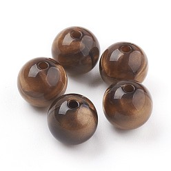 Верблюжий Акриловые бусины, имитация тигра глаз бисер, круглые, верблюжие, 17~17.5 мм, Отверстие : 2.5 мм , около 167 шт / 500 г