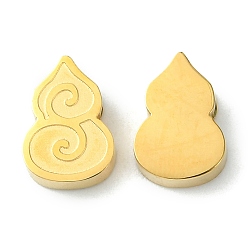 Real 14K Gold Plated 304 Stainless Steel Beads, Gourd, Real 14K Gold Plated, 10.5x7.5x2.8mm, Hole: 1.4mm