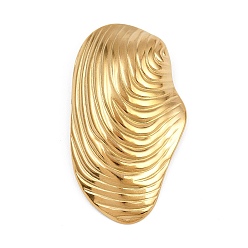 Shell Shape Океан 304 подвески из нержавеющей стали, золотые, формы раковины, 43.5x24x6 мм, отверстие : 6 мм