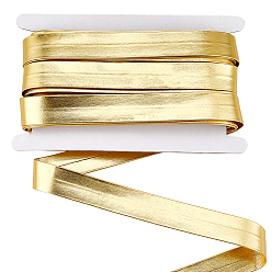 Gold 10M Soft Flat Imitation Leather Cord, Jewelry DIY Making Material, Gold, 25x1mm, about 10.94 Yards(10m)/Set