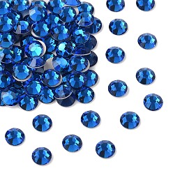 60310 Capri Blue Preciosa® maxima crystal без горячей фиксации плоские камни, чешский хрусталь, срыв твердой мозговой оболочки, круглый(438 11 615 шатон-роза), 60310 капри синий, ss 16 (3.8~4 мм)