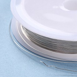 Platinum Round Copper Jewelry Wire, Platinum, 26 Gauge, 0.4mm, about 39.37 Feet(12m)/roll