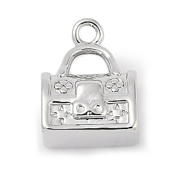 Платина Латунные подвески, без кадмия, без никеля и без свинца, прелести мешков, платина, 11.5x9x5.5 мм, отверстие : 1.4 мм