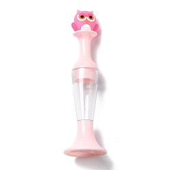 Pink Standvase Kunststoff-Diamant-Malstift, in der Lage, Diamant zu halten, Diamant-Malwerkzeuge, mit Eulenverzierung, rosa, 115x40 mm, Innendurchmesser: 20.5 mm, Bohrung: 1.8 mm