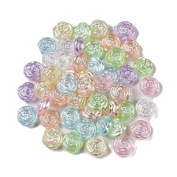 (52) Непрозрачная лаванда Покрытие акриловыми шариками, цветок, разноцветные, 17x17x8 мм, отверстие : 2.3 мм, 454 шт / 500 г