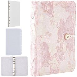 Цветок Блокноты в тканевой обложке, с прозрачным ПВХ-карманом для вкладышей с отверстиями, цветок, 6 мм