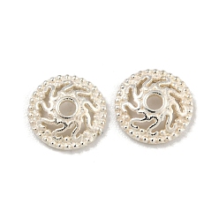 Серебро 925 конус из бисера из стерлингового серебра, безлепестковый, плоско-круглые, серебряные, 6.3x1.4 мм, отверстие : 1.2 мм, Около 76 шт / 10 г