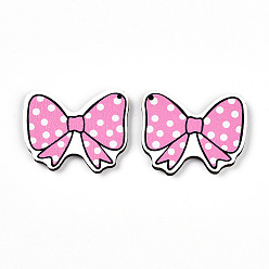 Bowknot Печатные подвески дерева, день Святого Валентина в стиле, бантом, 29x35x2.6 мм, отверстие : 1.6 мм