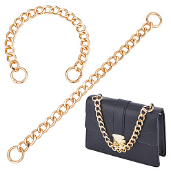 Золотой 2шт. цепочки для сумок из сплава в виде тюрбана, с пружинными кольцами ворот, для аксессуаров для замены сумок, золотые, 32.3 см